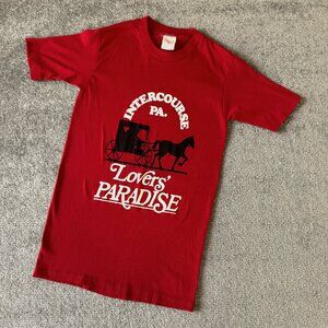 Vintage 80's Intercourse PA Lover's Paradise Thunderbird Sportswear Small Shirt